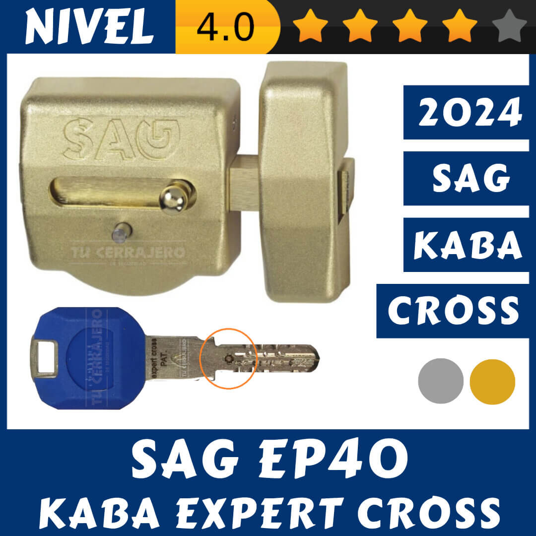 Cerrojo SAG EP40 con inserto Kaba  Servilock Cerrajería y Seguridad