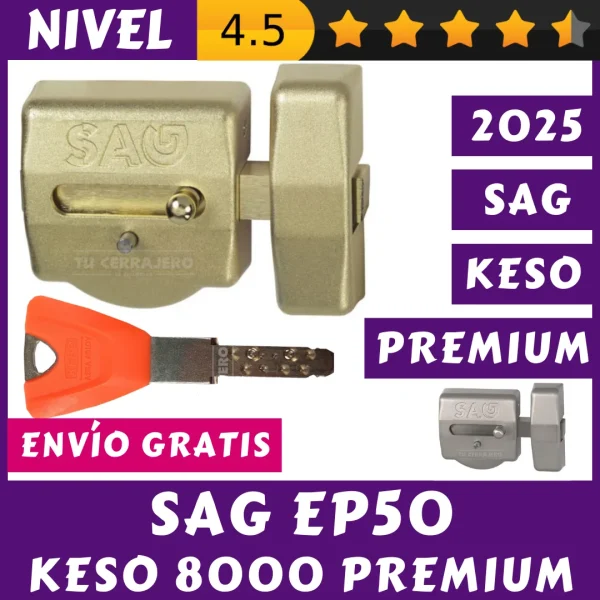 CERROJO SAG EP50 KESO 8000 PREMIUM