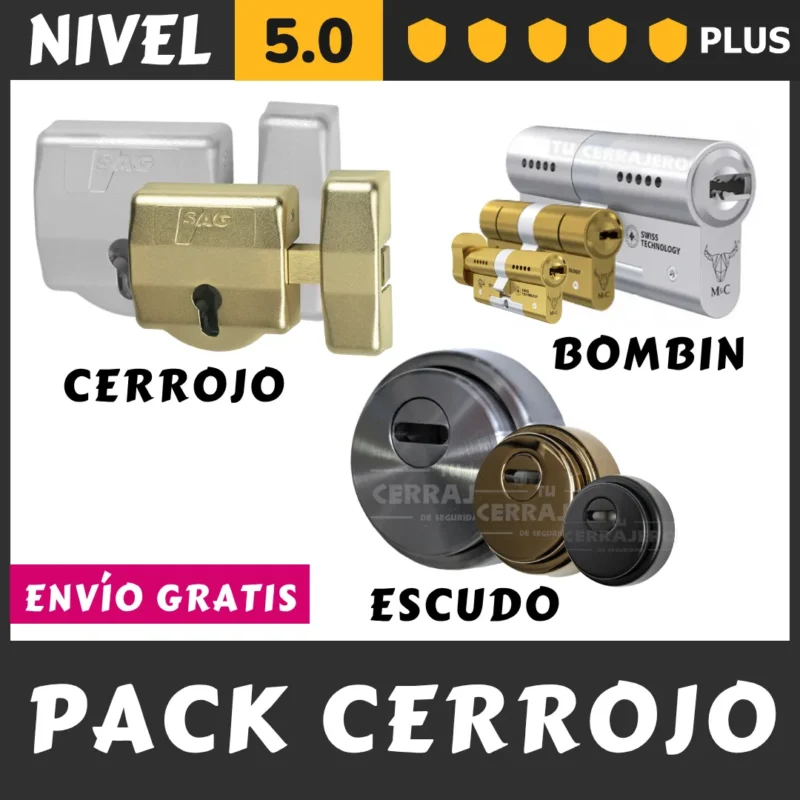 PACK CERROJO SAG BOMBIN Y ESCUDO
