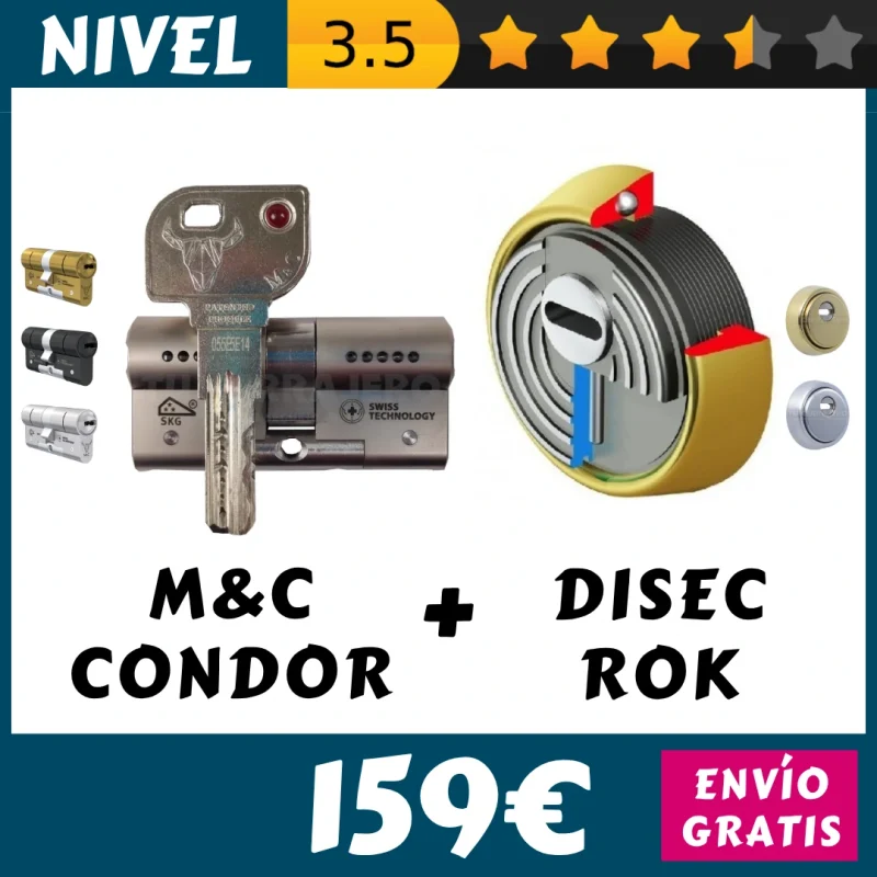 PACK ESCUDO DISEC ROK BOMBIN MC CONDOR
