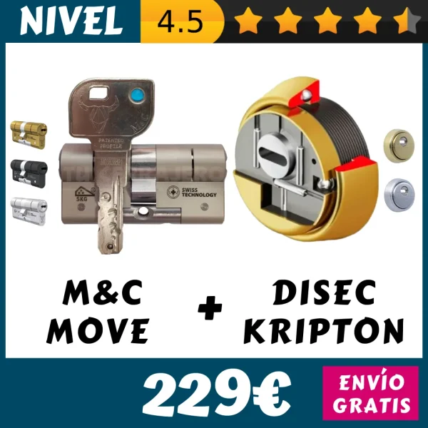 PACK ESCUDO DISEC KRIPTON BOMBIN MC MOVE 2025