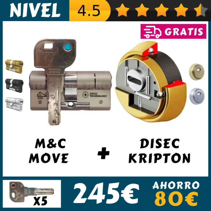 PACK ESCUDO DISEC KRIPTON BOMBIN MC MOVE