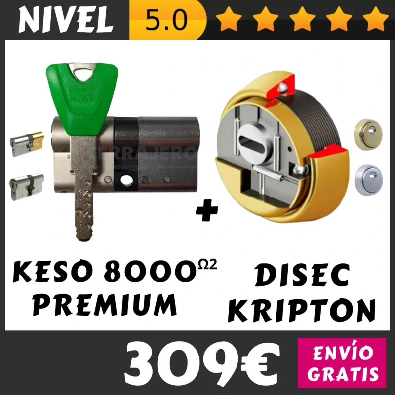PACK BOMBIN KESO 8000 PREMIUM ESCUDO DISEC KRIPTON