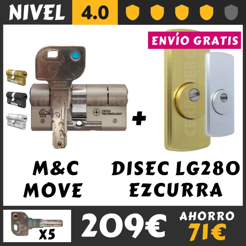 PACK EZCURRA BOMBIN MC MOVE 2026 Y ESCUDO DISEC LG280EZC