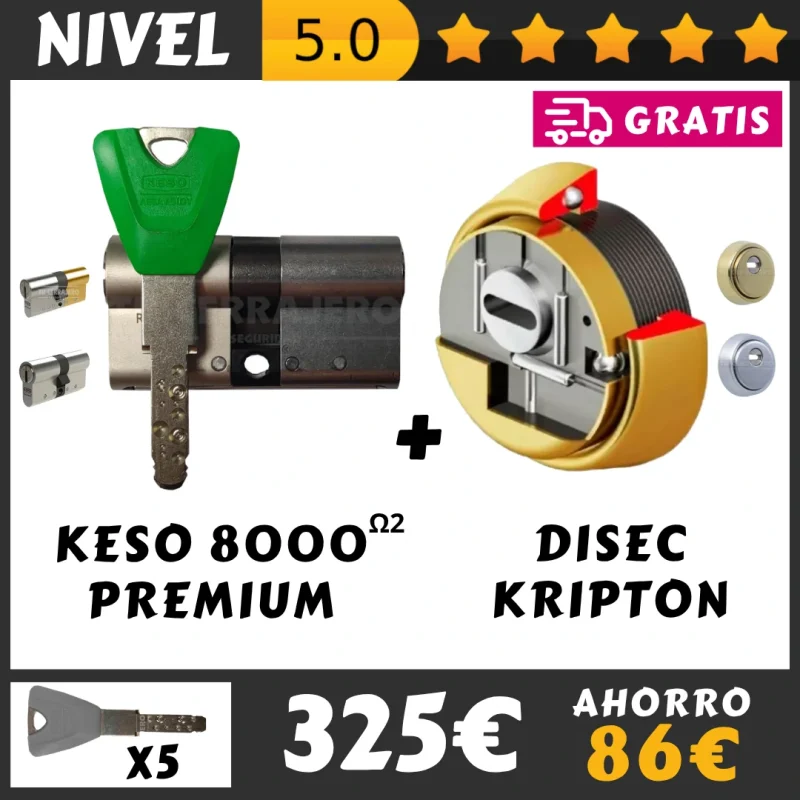 PACK BOMBIN KESO 8000 PREMIUM ESCUDO DISEC KRIPTON