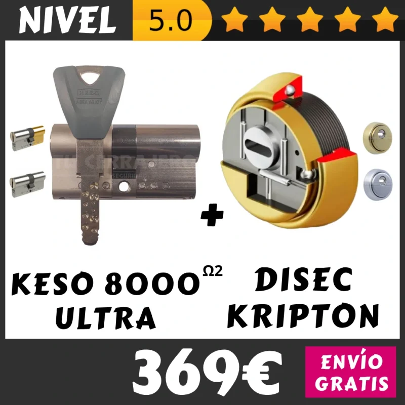 PACK SEGURIDAD BOMBIN KESO ULTRA ESCUDO DISEC KRIPTON