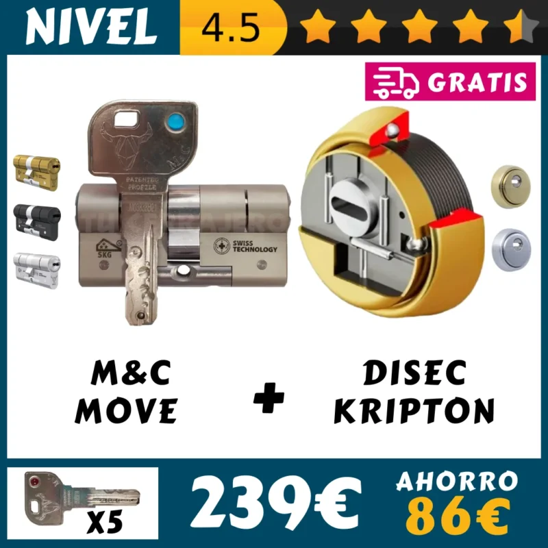 PACK ESCUDO DISEC KRIPTON BOMBIN MC MOVE