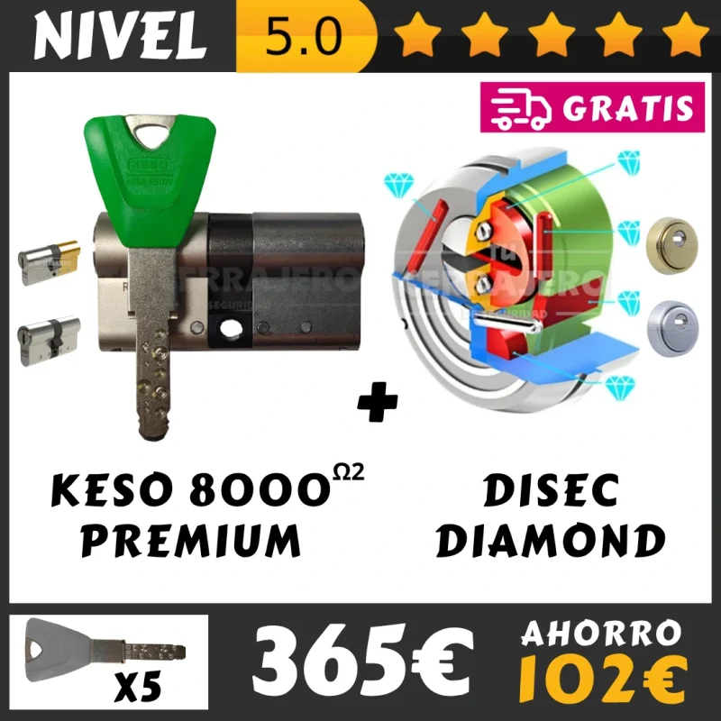 PACK bombin KESO 8000 PREMIUM DISEC DIAMOND