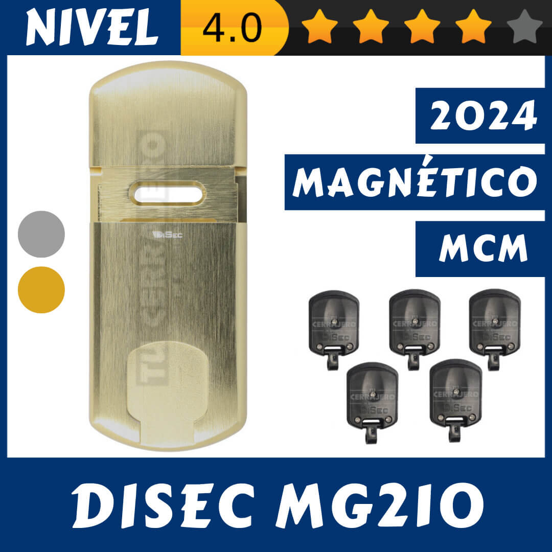 DISEC Escudo Magnético MG210XARCU Cromo 5K 4w | Seguridad Bilma