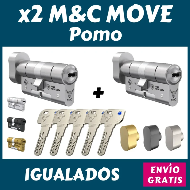 [Pack Ahorro] 2 BOMBINES M&C MOVE con POMO IGUALADOS