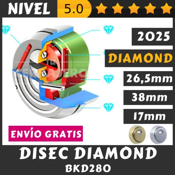 ESCUDO DISEC DIAMOND BKD280