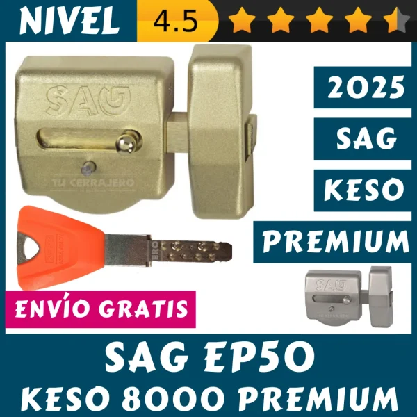 CERROJO SAG EP50 KESO 8000 PREMIUM