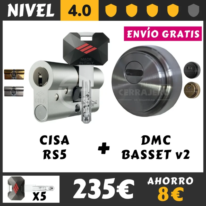 PACK BOMBIN CISA RS5 con ESCUDO DMC BASSET 2026