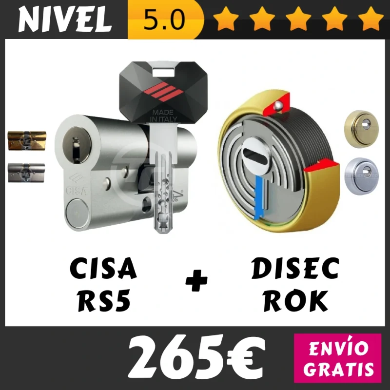 PACK SEGURIDAD BOMBIN CISA RS5 + ESCUDO DISEC ROK