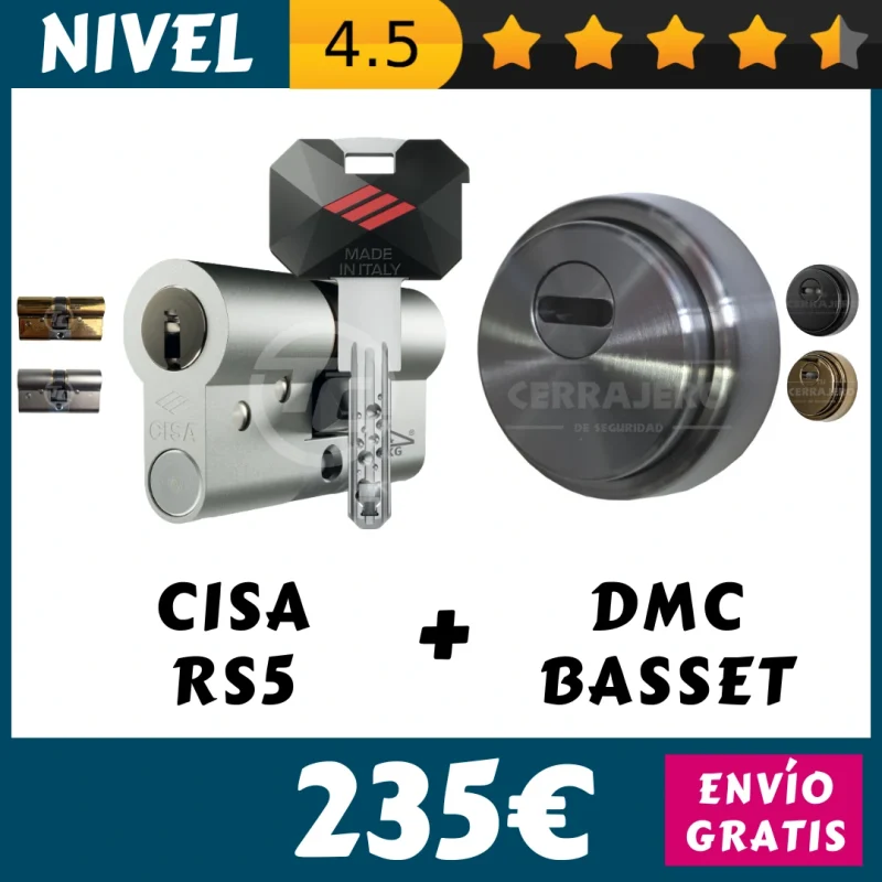 PACK SEGURIDAD BOMBIN CISA RS5 + ESCUDO DMC BASSET
