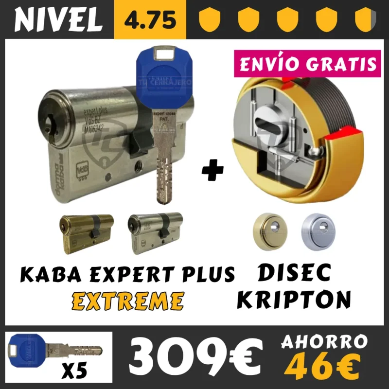 PACK BOMBIN KABA EXPERT PLUS EXTREME ESCUDO DISEC KRIPTON 2026