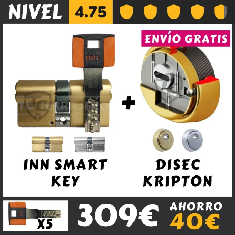 PACK BOMBIN inn key smart con ESCUDO DISEC KRIPTON